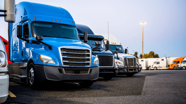 LoadPro LLC trucks parked at the yard